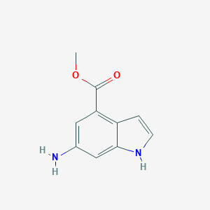 molecular formula C10H10N2O2 B025565 methyl 6-amino-1H-indole-4-carboxylate CAS No. 103956-00-9