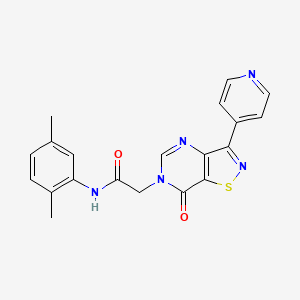 molecular formula C20H17N5O2S B2556513 N-(2,5-dimethylphenyl)-2-(7-oxo-3-(pyridin-4-yl)isothiazolo[4,5-d]pyrimidin-6(7H)-yl)acetamide CAS No. 1251590-11-0