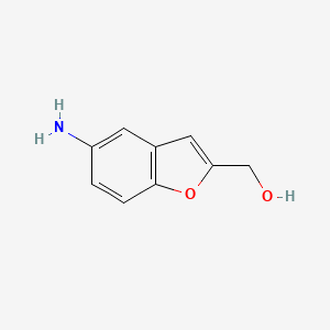 molecular formula C9H9NO2 B2556514 (5-Aminobenzofuran-2-yl)methanol CAS No. 741262-62-4