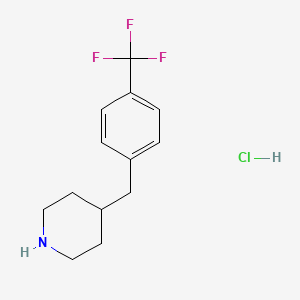molecular formula C13H17ClF3N B2556518 4-(4-(Trifluoromethyl)benzyl)piperidine hydrochloride CAS No. 193357-81-2