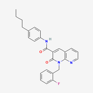 molecular formula C26H24FN3O2 B2556529 N-(4-butylphenyl)-1-(2-fluorobenzyl)-2-oxo-1,2-dihydro-1,8-naphthyridine-3-carboxamide CAS No. 1005295-97-5