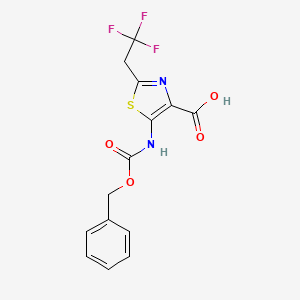 5-(Phenylmethoxycarbonylamino)-2-(2,2,2-trifluoroethyl)-1,3-thiazole-4-carboxylic acid