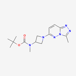 molecular formula C15H22N6O2 B2556560 tert-butyl N-methyl-N-(1-{3-methyl-[1,2,4]triazolo[4,3-b]pyridazin-6-yl}azetidin-3-yl)carbamate CAS No. 2379984-87-7