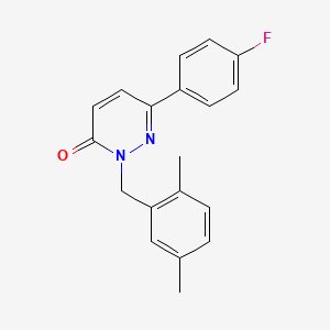 molecular formula C19H17FN2O B2556589 2-[(2,5-Dimethylphenyl)methyl]-6-(4-fluorophenyl)pyridazin-3-one CAS No. 922994-10-3