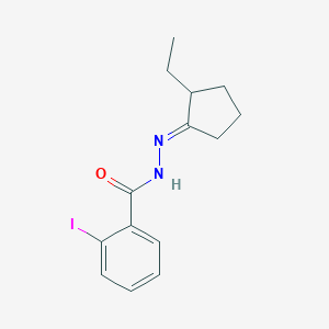 molecular formula C14H17IN2O B255659 N/'-(2-Ethylcyclopentylidene)-2-iodobenzohydrazide 