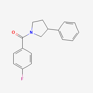 molecular formula C17H16FNO B2556593 (4-氟苯基)(3-苯基吡咯烷-1-基)甲酮 CAS No. 333749-88-5