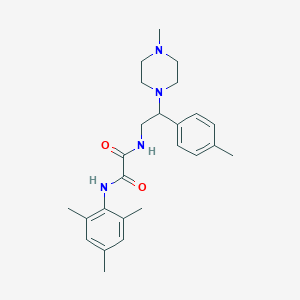 molecular formula C25H34N4O2 B2556596 N1-mesityl-N2-(2-(4-methylpiperazin-1-yl)-2-(p-tolyl)ethyl)oxalamide CAS No. 898432-72-9