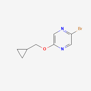 molecular formula C8H9BrN2O B2556678 2-Bromo-5-(cyclopropylmethoxy)pyrazine CAS No. 1863286-32-1