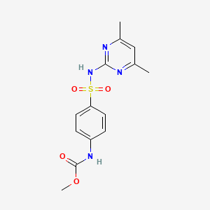 molecular formula C14H16N4O4S B2556723 methyl (4-(N-(4,6-dimethylpyrimidin-2-yl)sulfamoyl)phenyl)carbamate CAS No. 188558-76-1