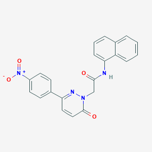 molecular formula C22H16N4O4 B2556826 N-(naphthalen-1-yl)-2-[3-(4-nitrophenyl)-6-oxo-1,6-dihydropyridazin-1-yl]acetamide CAS No. 922907-48-0