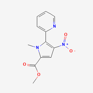 molecular formula C12H11N3O4 B2556838 Methyl 1-methyl-4-nitro-5-(pyridin-2-yl)-1h-pyrrole-2-carboxylate CAS No. 2108827-12-7