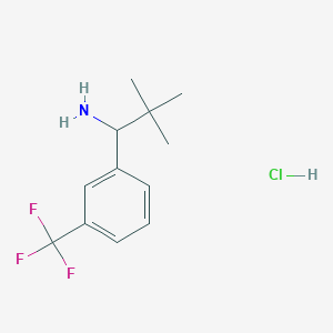 molecular formula C12H17ClF3N B2556840 2,2-Dimethyl-1-[3-(trifluoromethyl)phenyl]propan-1-amine hydrochloride CAS No. 2174002-15-2