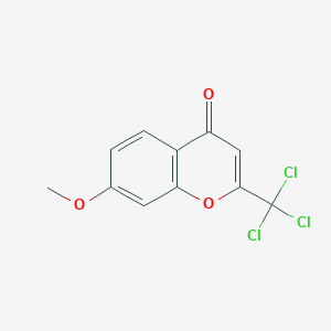 molecular formula C11H7Cl3O3 B2556867 7-Methoxy-2-(trichloromethyl)chromen-4-one 