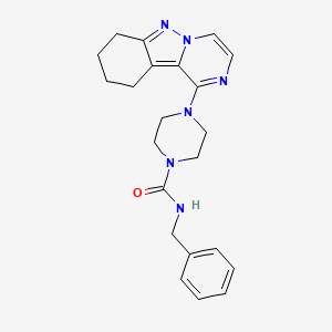 molecular formula C22H26N6O B2556875 N-benzyl-4-(7,8,9,10-tetrahydropyrazino[1,2-b]indazol-1-yl)piperazine-1-carboxamide CAS No. 1903142-54-0