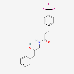 molecular formula C19H20F3NO2 B2556884 N-(2-hydroxy-3-phenylpropyl)-3-[4-(trifluoromethyl)phenyl]propanamide CAS No. 1788542-73-3