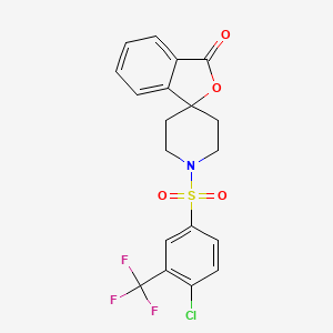 B2556896 1'-((4-chloro-3-(trifluoromethyl)phenyl)sulfonyl)-3H-spiro[isobenzofuran-1,4'-piperidin]-3-one CAS No. 1797890-47-1