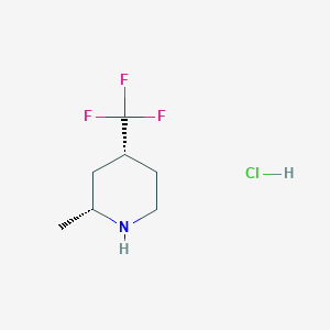 molecular formula C7H13ClF3N B2556915 cis-2-Methyl-4-(trifluoromethyl)piperidine;hydrochloride CAS No. 2093452-30-1