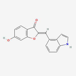 molecular formula C17H11NO3 B2556936 6-Hydroxy-2-[(1H-indol-4-yl)methylidene]-2,3-dihydro-1-benzofuran-3-one CAS No. 1955564-42-7