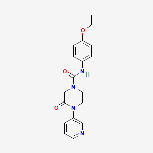 molecular formula C18H20N4O3 B2556982 N-(4-ethoxyphenyl)-3-oxo-4-(pyridin-3-yl)piperazine-1-carboxamide CAS No. 2320856-53-7