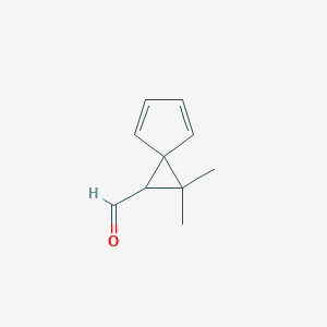 molecular formula C10H12O B025570 2,2-Dimethylspiro[2.4]hepta-4,6-diene-1-carbaldehyde CAS No. 110211-41-1