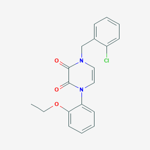 molecular formula C19H17ClN2O3 B2557005 1-[(2-chlorophenyl)methyl]-4-(2-ethoxyphenyl)-1,2,3,4-tetrahydropyrazine-2,3-dione CAS No. 898419-06-2