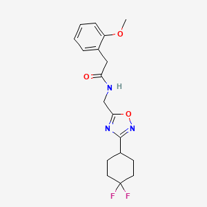molecular formula C18H21F2N3O3 B2557032 N-((3-(4,4-difluorocyclohexyl)-1,2,4-oxadiazol-5-yl)methyl)-2-(2-methoxyphenyl)acetamide CAS No. 2034232-30-7