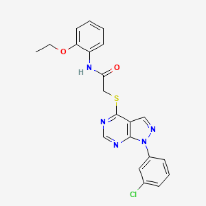 2-((1-(3-chlorophenyl)-1H-pyrazolo[3,4-d]pyrimidin-4-yl)thio)-N-(2-ethoxyphenyl)acetamide