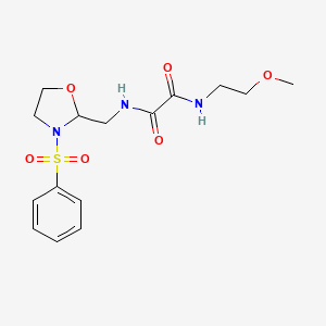 N1-(2-methoxyethyl)-N2-((3-(phenylsulfonyl)oxazolidin-2-yl)methyl)oxalamide