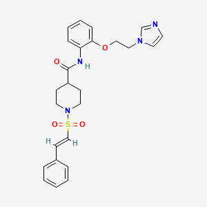 N-[2-(2-imidazol-1-ylethoxy)phenyl]-1-[(E)-2-phenylethenyl]sulfonylpiperidine-4-carboxamide