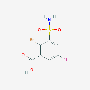2-Bromo-5-fluoro-3-sulfamoylbenzoic acid