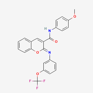 (2Z)-N-(4-methoxyphenyl)-2-{[3-(trifluoromethoxy)phenyl]imino}-2H-chromene-3-carboxamide