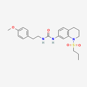 1-(4-Methoxyphenethyl)-3-(1-(propylsulfonyl)-1,2,3,4-tetrahydroquinolin-7-yl)urea