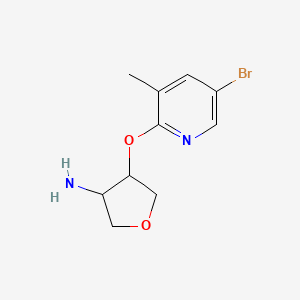 4-[(5-Bromo-3-methylpyridin-2-yl)oxy]oxolan-3-amine