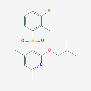 3-[(3-Bromo-2-methylphenyl)sulfonyl]-2-isobutoxy-4,6-dimethylpyridine