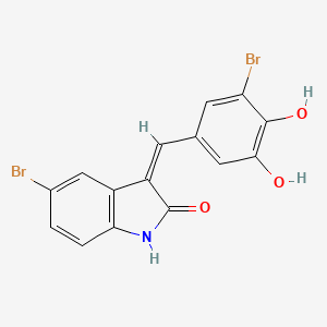 molecular formula C15H9Br2NO3 B2557119 LC3-mHTT-IN-AN1 