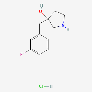 3-(3-Fluorobenzyl)pyrrolidin-3-ol hydrochloride