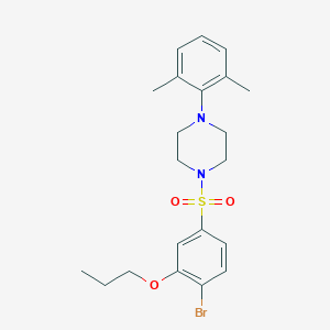 1-(4-Bromo-3-propoxybenzenesulfonyl)-4-(2,6-dimethylphenyl)piperazine