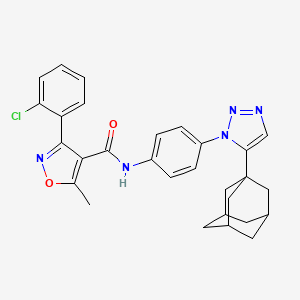 N-[4-[5-(1-adamantyl)triazol-1-yl]phenyl]-3-(2-chlorophenyl)-5-methyl-1,2-oxazole-4-carboxamide