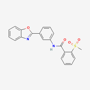 N-(3-(benzo[d]oxazol-2-yl)phenyl)-2-(methylsulfonyl)benzamide