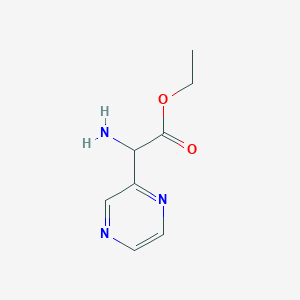 molecular formula C8H11N3O2 B2557154 Ethyl 2-amino-2-(pyrazin-2-YL)acetate CAS No. 500993-16-8