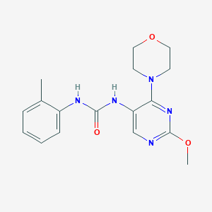 molecular formula C17H21N5O3 B2557184 1-(2-Methoxy-4-morpholinopyrimidin-5-yl)-3-(o-tolyl)urea CAS No. 1798675-72-5