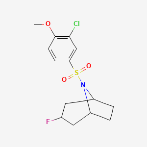 8-(3-Chloro-4-methoxyphenyl)sulfonyl-3-fluoro-8-azabicyclo[3.2.1]octane