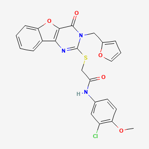 N-(3-chloro-4-methoxyphenyl)-2-{[3-(2-furylmethyl)-4-oxo-3,4-dihydro[1]benzofuro[3,2-d]pyrimidin-2-yl]thio}acetamide