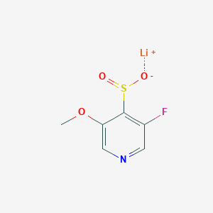 molecular formula C6H5FLiNO3S B2557230 Lithium(1+) ion 3-fluoro-5-methoxypyridine-4-sulfinate CAS No. 2172508-56-2