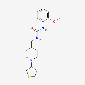 molecular formula C18H27N3O2S B2557242 3-(2-methoxyphenyl)-1-{[1-(thiolan-3-yl)piperidin-4-yl]methyl}urea CAS No. 2034317-69-4