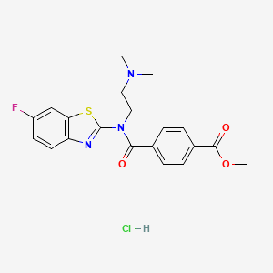 Methyl 4-((2-(dimethylamino)ethyl)(6-fluorobenzo[d]thiazol-2-yl)carbamoyl)benzoate hydrochloride