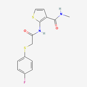 2-(2-((4-fluorophenyl)thio)acetamido)-N-methylthiophene-3-carboxamide