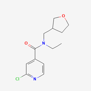 2-chloro-N-ethyl-N-[(oxolan-3-yl)methyl]pyridine-4-carboxamide