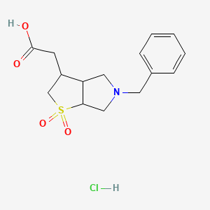 2-{5-benzyl-1,1-dioxo-hexahydro-2H-1lambda6-thieno[2,3-c]pyrrol-3-yl}acetic acid hydrochloride, Mixture of diastereomers