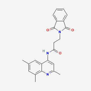 molecular formula C23H21N3O3 B2557308 3-(1,3-dioxoisoindolin-2-yl)-N-(2,6,8-trimethylquinolin-4-yl)propanamide CAS No. 946360-66-3